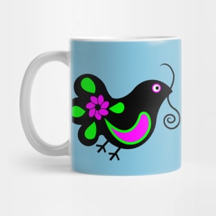 Cute Flying Blackbird Mug